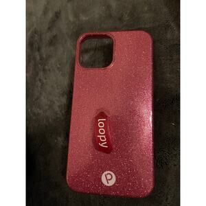 Loopy Phone Case - 12 Pro Max - Pink Glitter